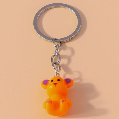 Cartoon Style Animal Synthetic Resin Alloy Keychain