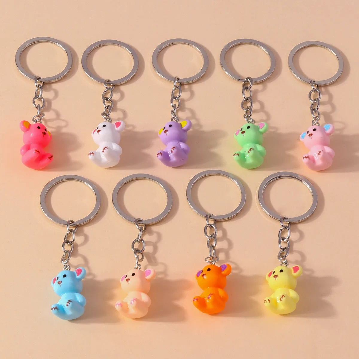 Cartoon Style Animal Synthetic Resin Alloy Keychain