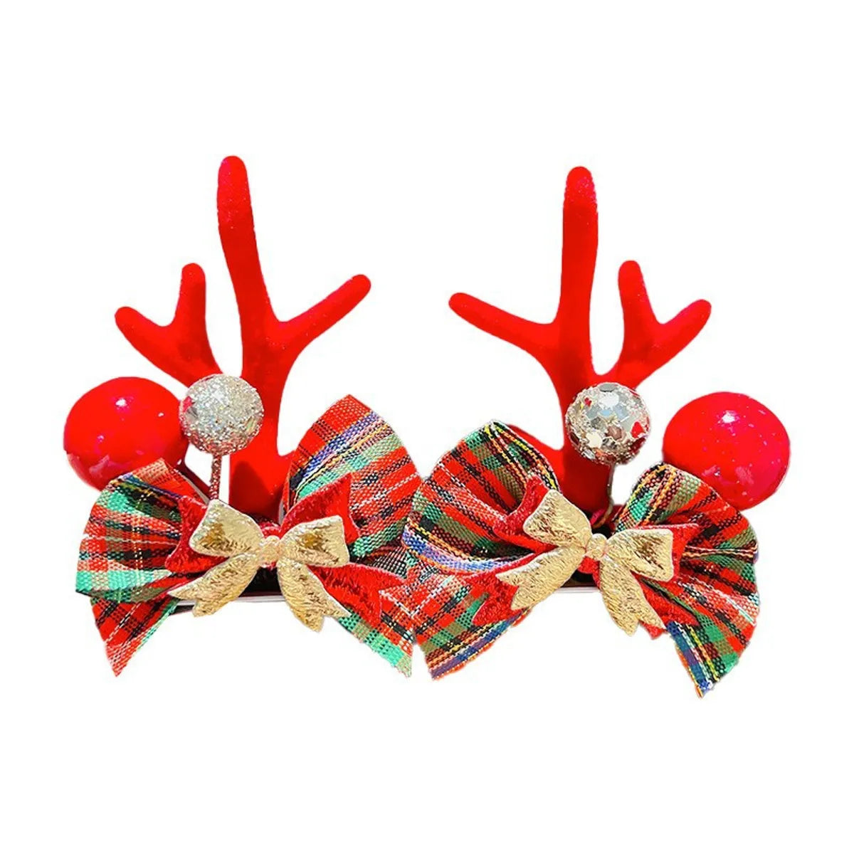 Cartoon Style Antlers Plastic Sequins Hair Clip 1 Pair