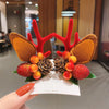 Cartoon Style Antlers Plastic Sequins Hair Clip 1 Pair