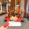 Cartoon Style Antlers Plastic Sequins Hair Clip 1 Pair