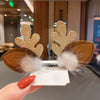 Cartoon Style Antlers Plastic Sequins Hair Clip 1 Pair