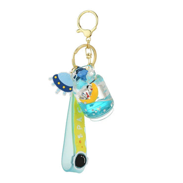 Cartoon Style Astronaut Bottle Arylic Women'S Bag Pendant Keychain