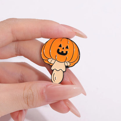 Cartoon Style Basic Cartoon Character Mushroom Alloy Stoving Varnish Unisex Brooches