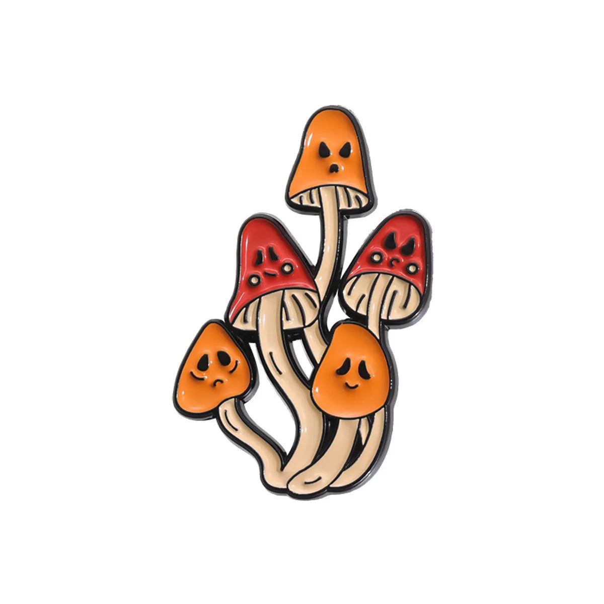 Cartoon Style Basic Cartoon Character Mushroom Alloy Stoving Varnish Unisex Brooches