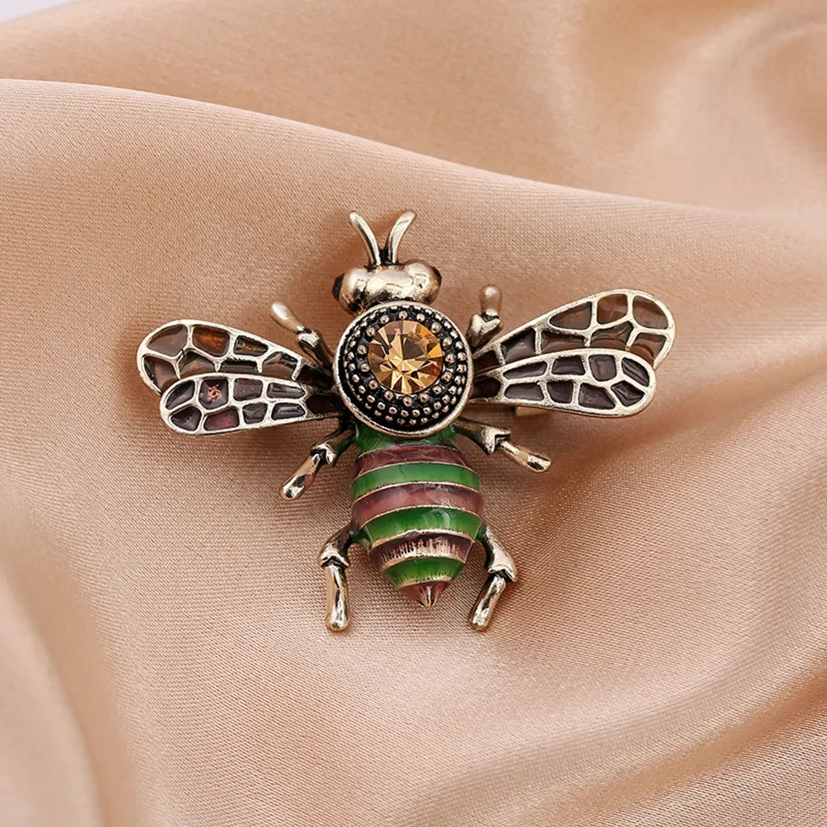 Cartoon Style Bee Imitation Pearl Alloy Rhinestone Enamel Unisex Brooches