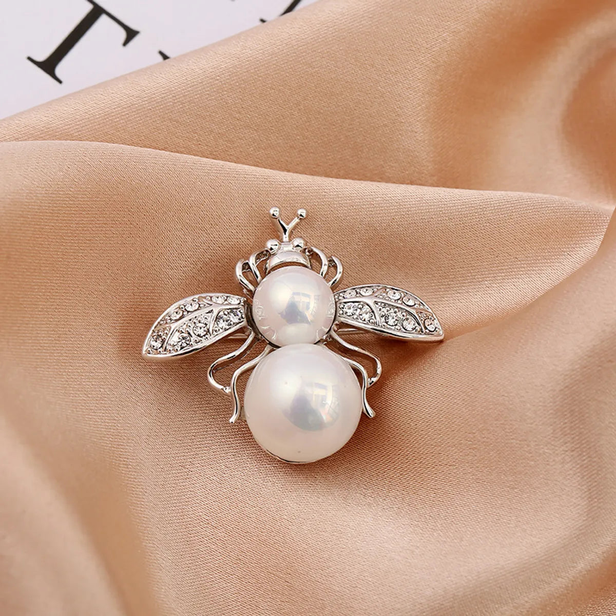 Cartoon Style Bee Imitation Pearl Alloy Rhinestone Enamel Unisex Brooches