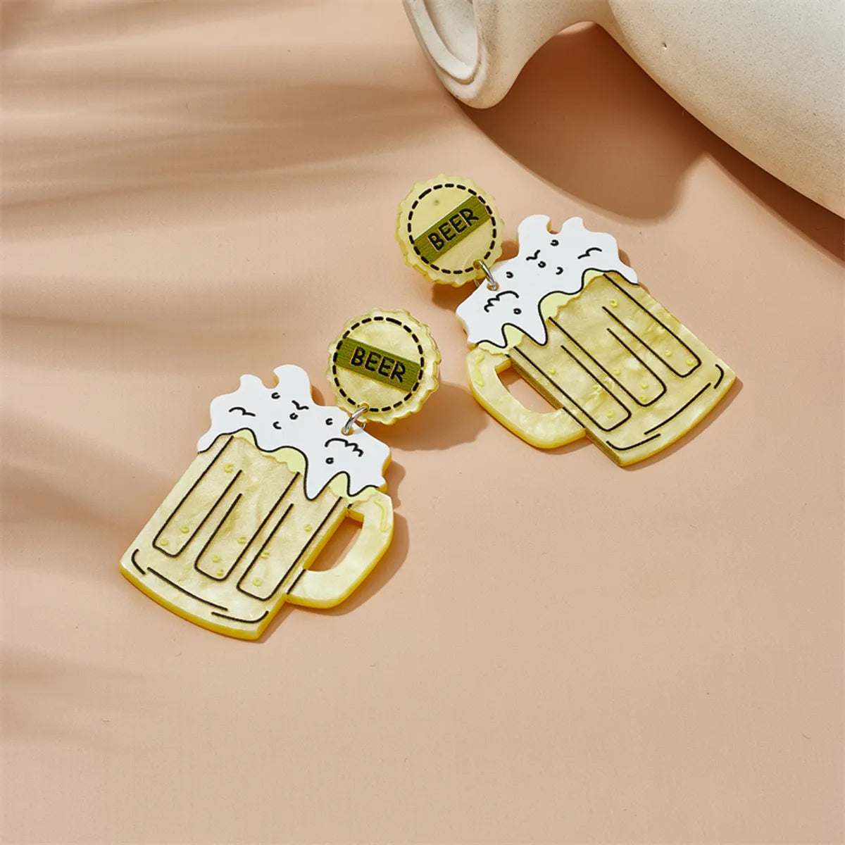 Cartoon Style Beer Arylic Women's Drop Earrings