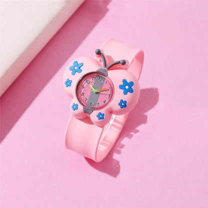 Cartoon Style Butterfly Buckle Quartz Kids Watches