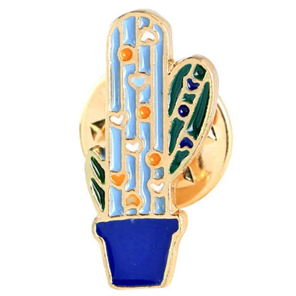 Cartoon Style Cactus Plant Alloy Stamping Stoving Varnish Plating Kid'S Women'S Brooches