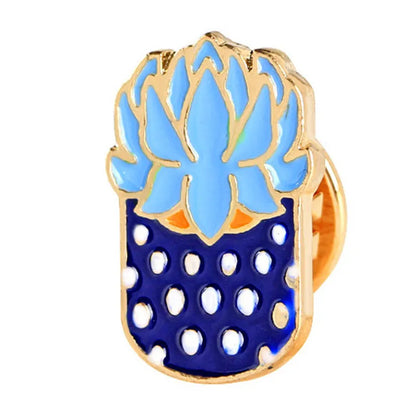 Cartoon Style Cactus Plant Alloy Stamping Stoving Varnish Plating Kid'S Women'S Brooches