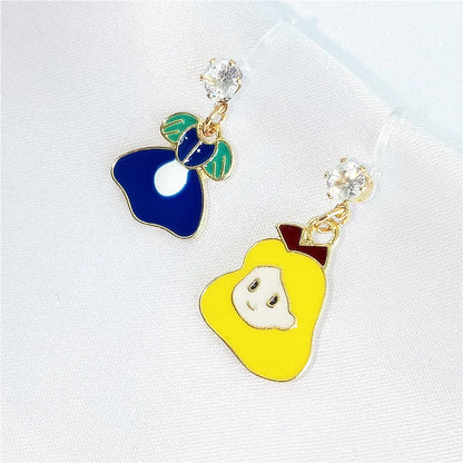 Cartoon Style Cartoon Character Alloy Enamel Women'S Drop Earrings