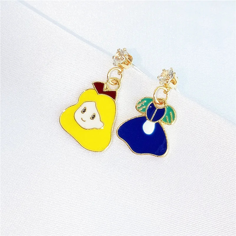 Cartoon Style Cartoon Character Alloy Enamel Women'S Drop Earrings