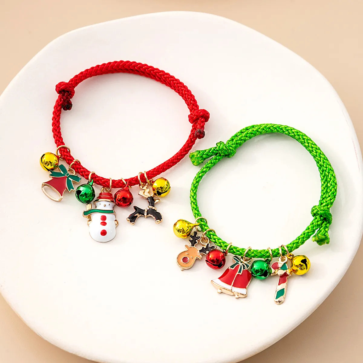 Cartoon Style Cartoon Character Alloy Resin Enamel Christmas Women's Bracelets