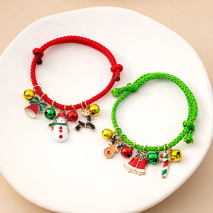 Cartoon Style Cartoon Character Alloy Resin Enamel Christmas Women's Bracelets