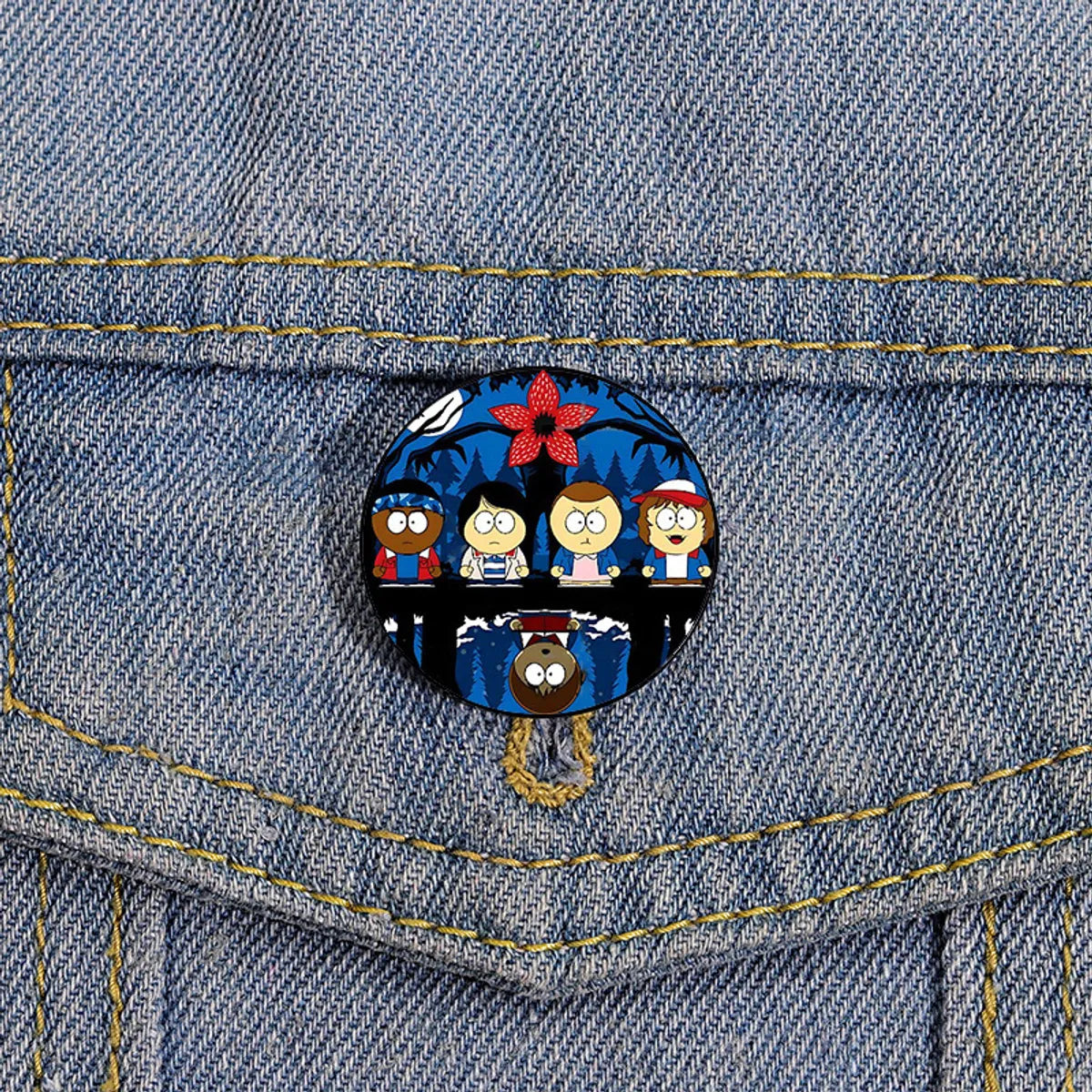 Cartoon Style Cartoon Character Metal Printing Women'S Brooches