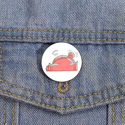 Cartoon Style Cartoon Character Metal Printing Women'S Brooches