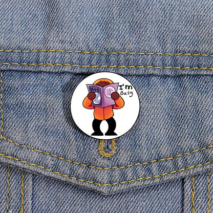 Cartoon Style Cartoon Character Metal Printing Women'S Brooches