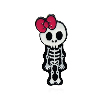 Cartoon Style Cartoon Character Skull Alloy Enamel Unisex Brooches