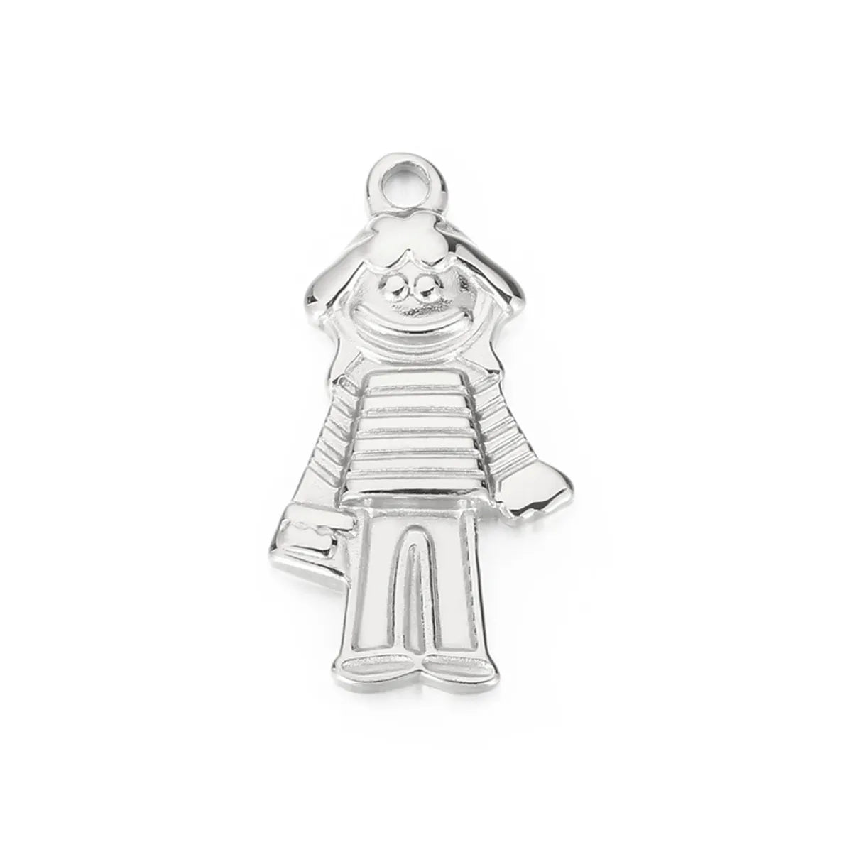 1 Piece Stainless Steel 18K Gold Plated Cartoon Character