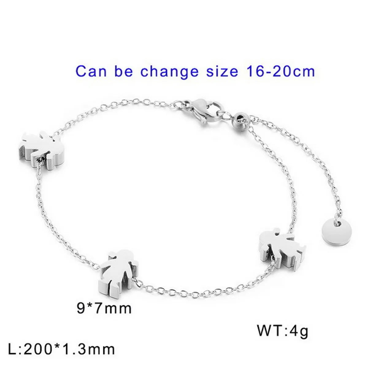 Cartoon Style Cartoon Character Titanium Steel 18K Gold Plated Bracelets In Bulk