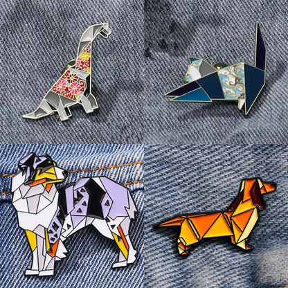 Cartoon Style Cartoon Dog Cat Alloy Unisex Brooches Collar Pin