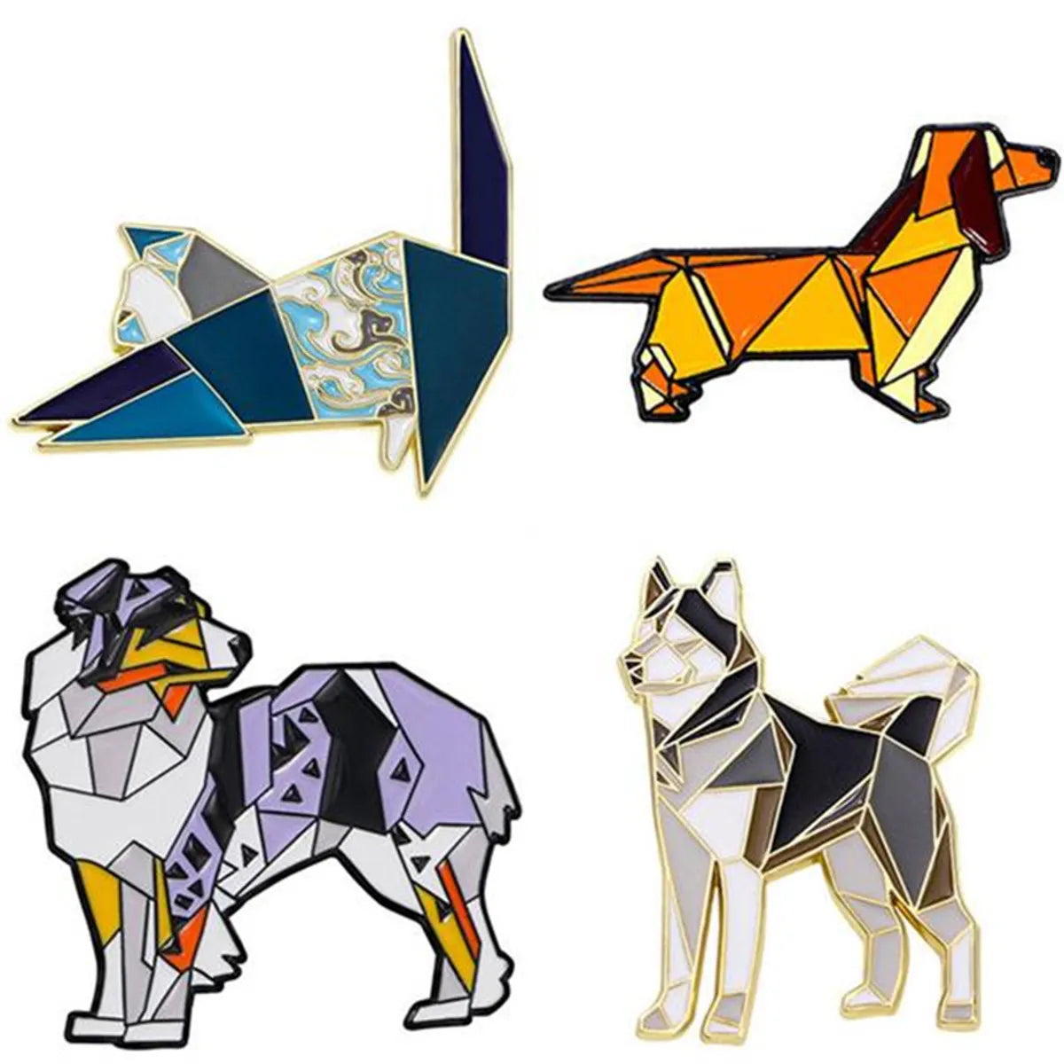 Cartoon Style Cartoon Dog Cat Alloy Unisex Brooches Collar Pin