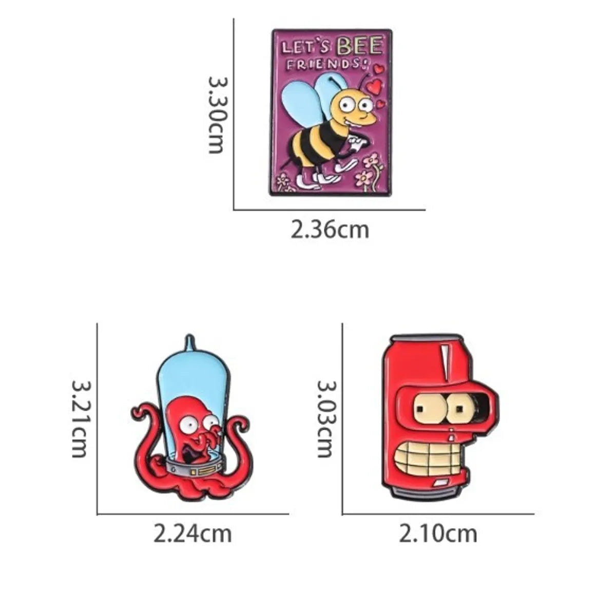 Cartoon Style Cartoon Octopus Bee Alloy Stamping Stoving Varnish Plating Unisex Brooches