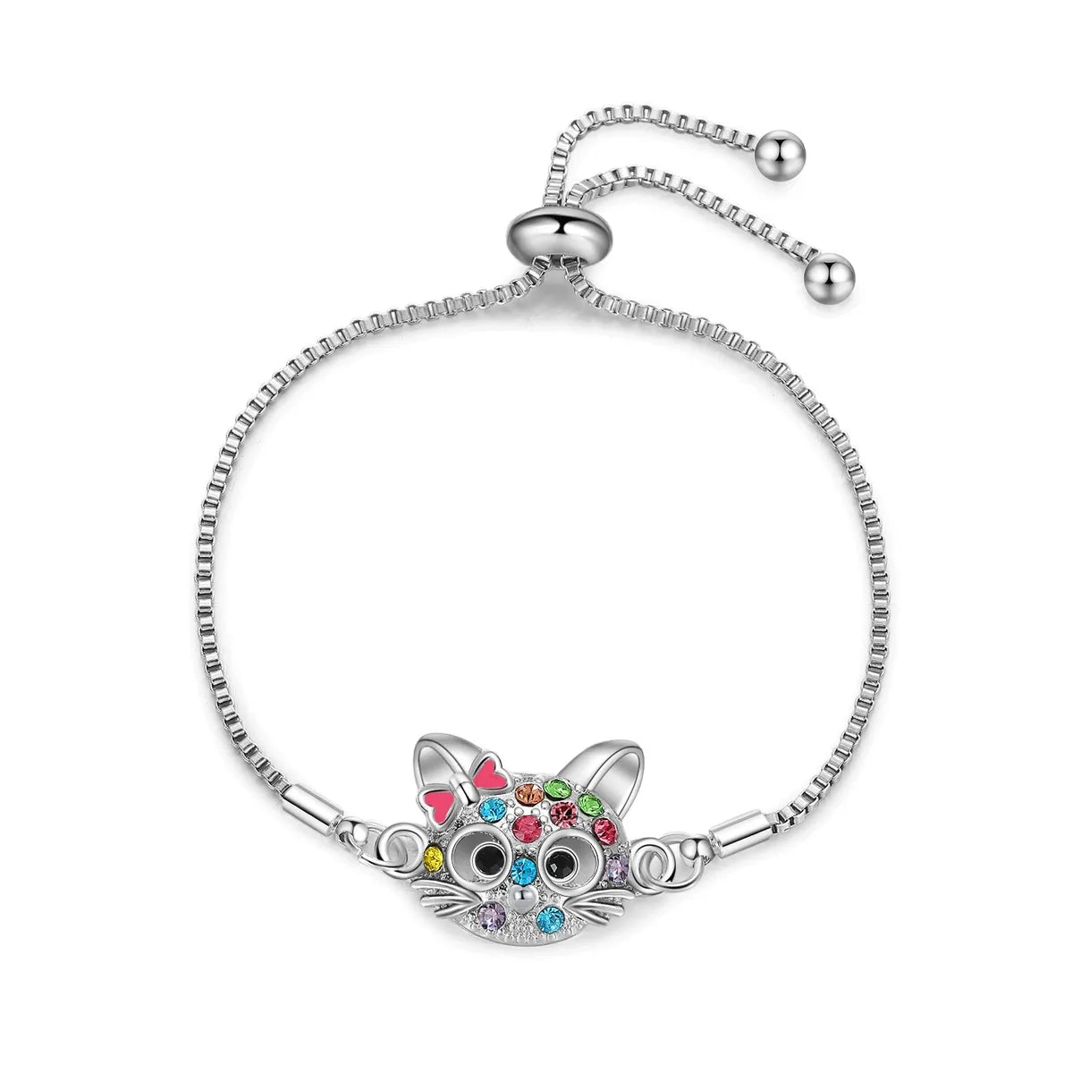 Cartoon Style Cat Alloy Plating Inlay Zircon Women's Bracelets