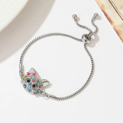 Cartoon Style Cat Alloy Plating Inlay Zircon Women's Bracelets