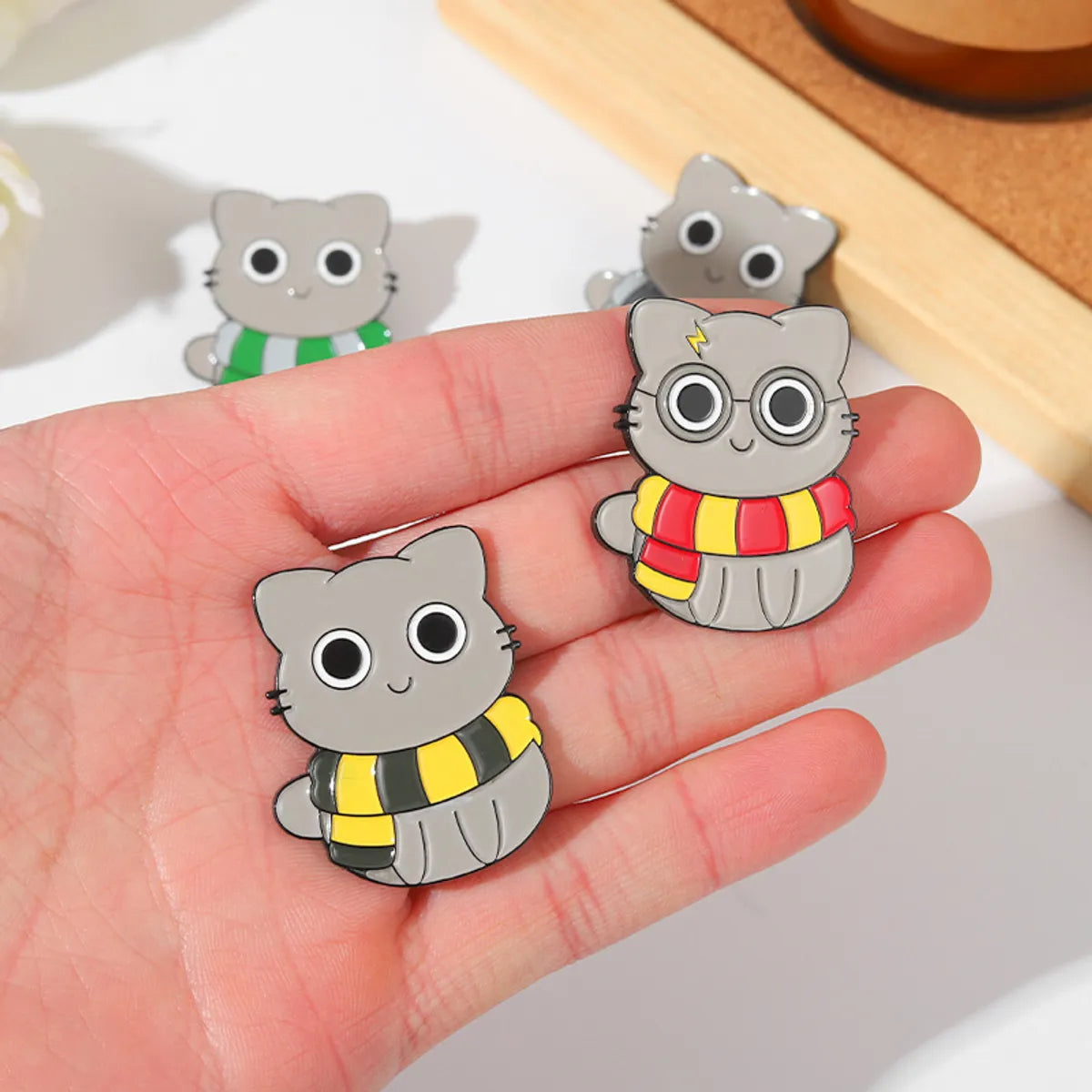 Cartoon Style Cat Alloy Plating Unisex Brooches