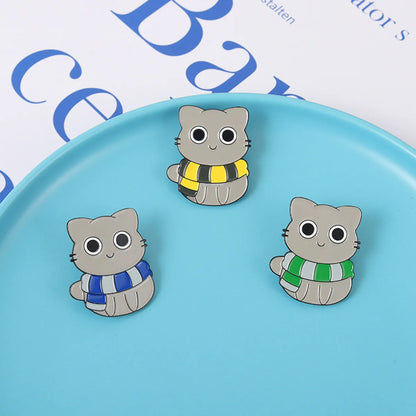 Cartoon Style Cat Alloy Plating Unisex Brooches