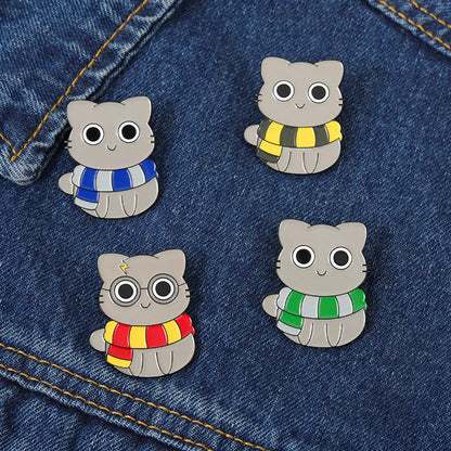 Cartoon Style Cat Alloy Plating Unisex Brooches