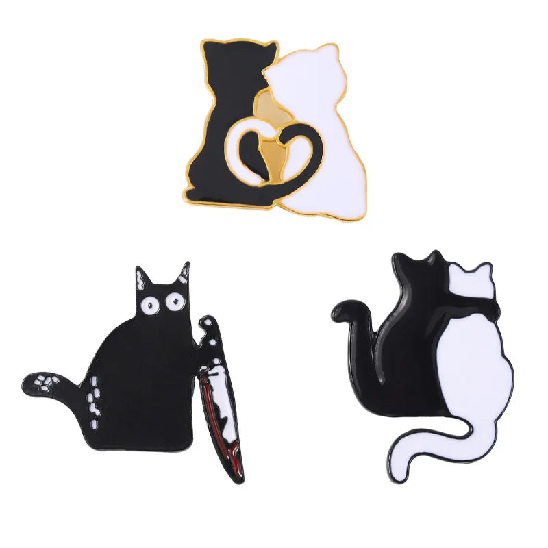 Cartoon Style Cat Alloy Stoving Varnish Unisex Brooches