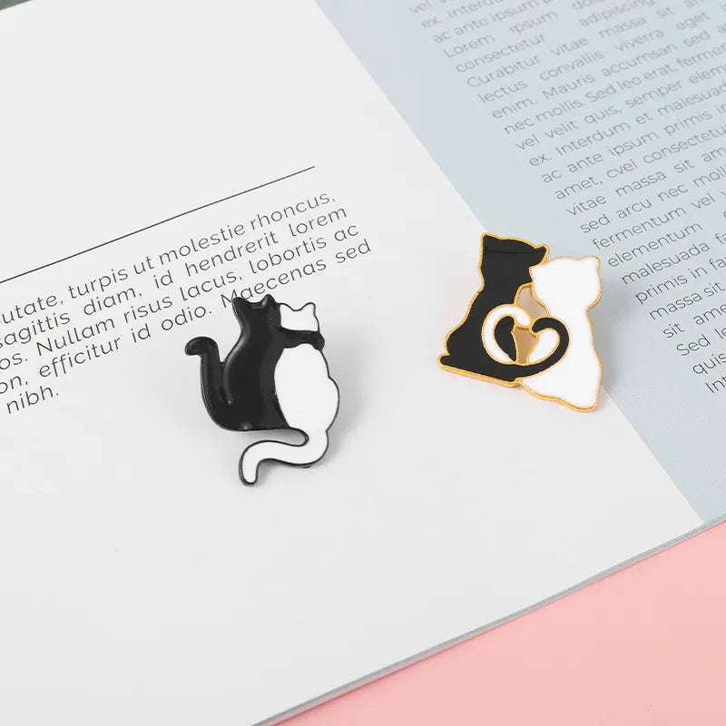 Cartoon Style Cat Alloy Stoving Varnish Unisex Brooches