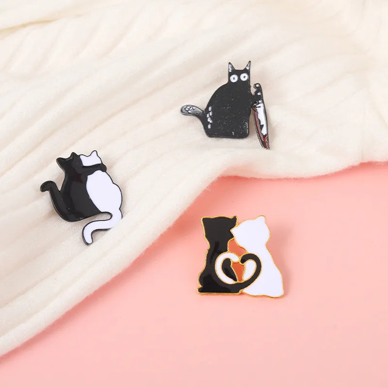 Cartoon Style Cat Alloy Stoving Varnish Unisex Brooches