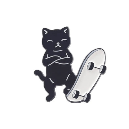 Cartoon Style Cat Alloy Stoving Varnish Unisex Brooches