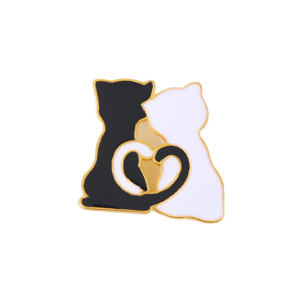 Cartoon Style Cat Alloy Stoving Varnish Unisex Brooches