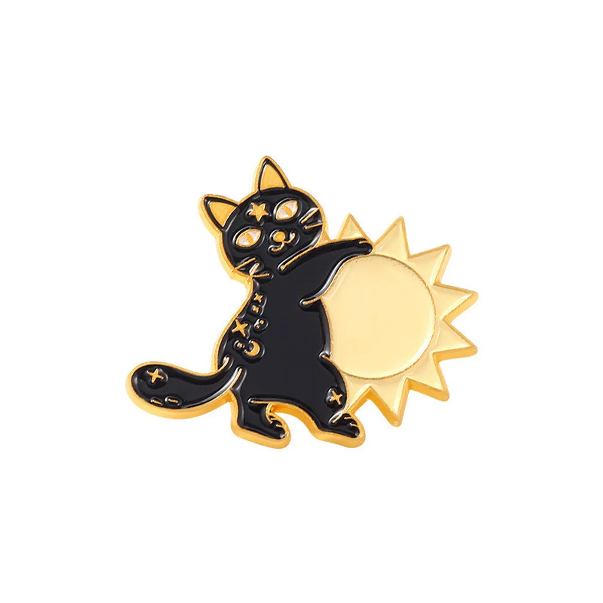 Cartoon Style Cat Alloy Stoving Varnish Unisex Brooches