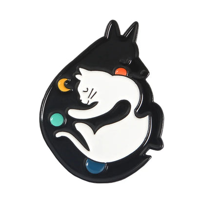 Cartoon Style Cat Alloy Stoving Varnish Unisex Brooches