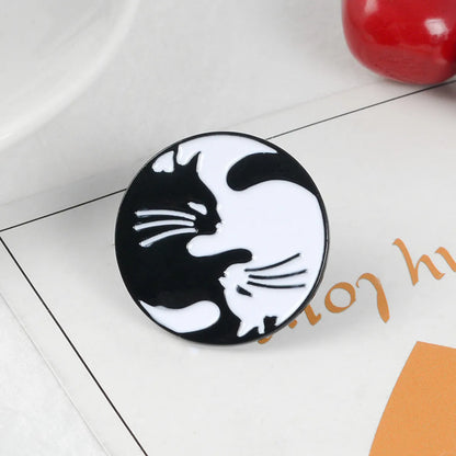 Cartoon Style Cat Alloy Stoving Varnish Unisex Brooches