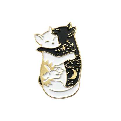 Cartoon Style Cat Alloy Stoving Varnish Unisex Brooches