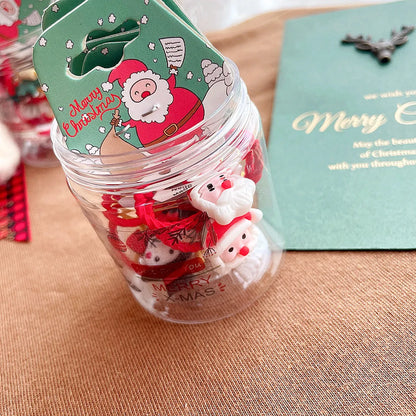 Cartoon Style Christmas Tree Bell Snowman Cloth Resin Hair Tie