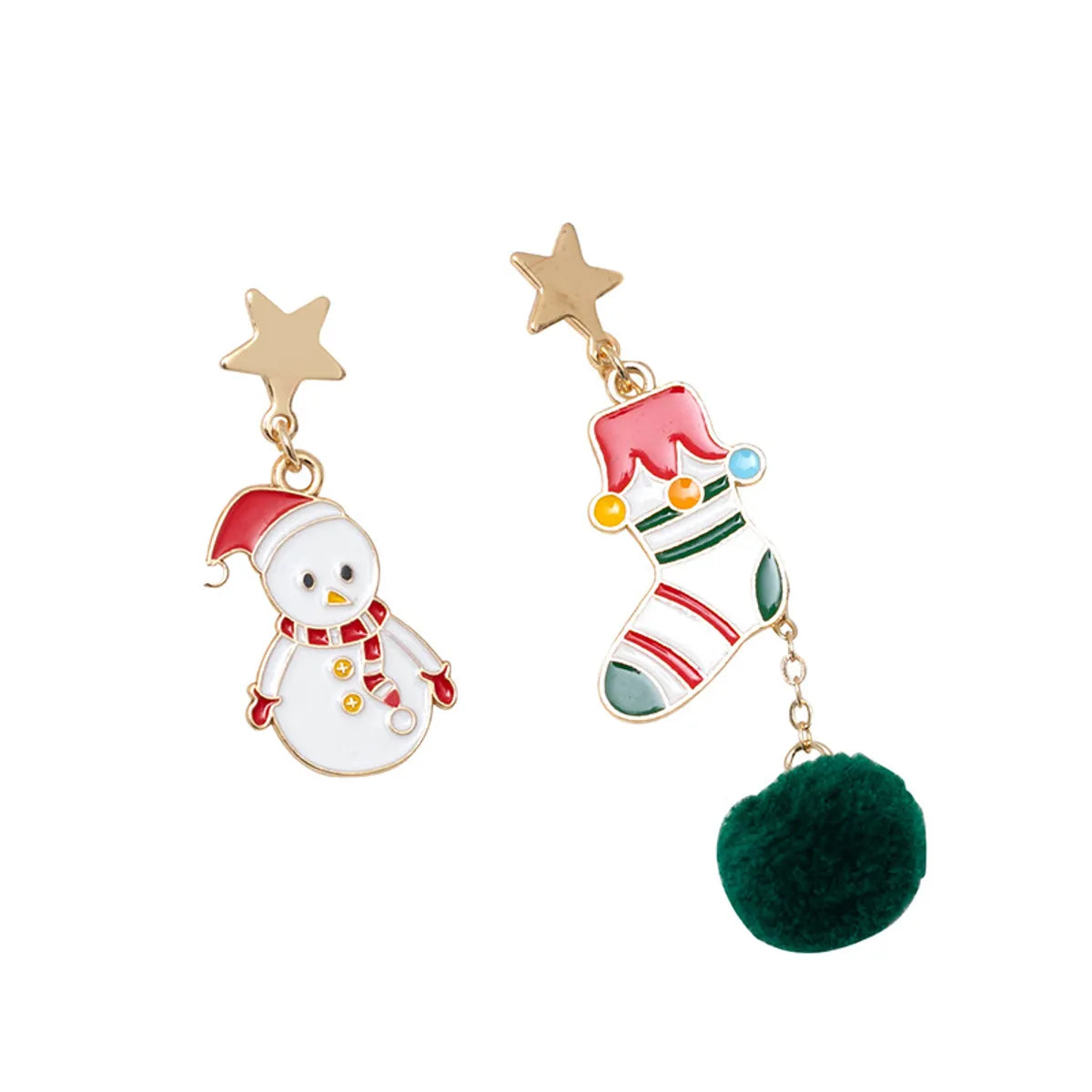 Cartoon Style Christmas Tree Santa Claus Alloy Plating Women's Drop Earrings 1 Pair