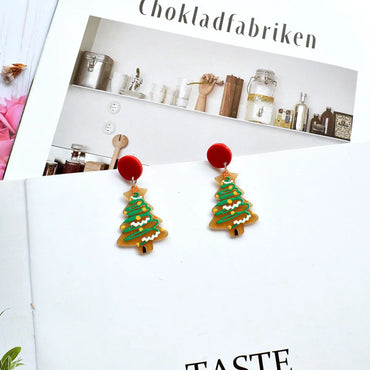 Cartoon Style Christmas Tree Santa Claus Arylic Women's Drop Earrings 1 Pair