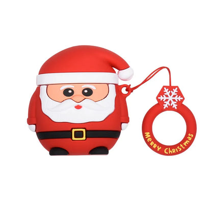 Cartoon Style Christmas Tree Santa Claus Elk Silica Gel Headset Protective Sleeve