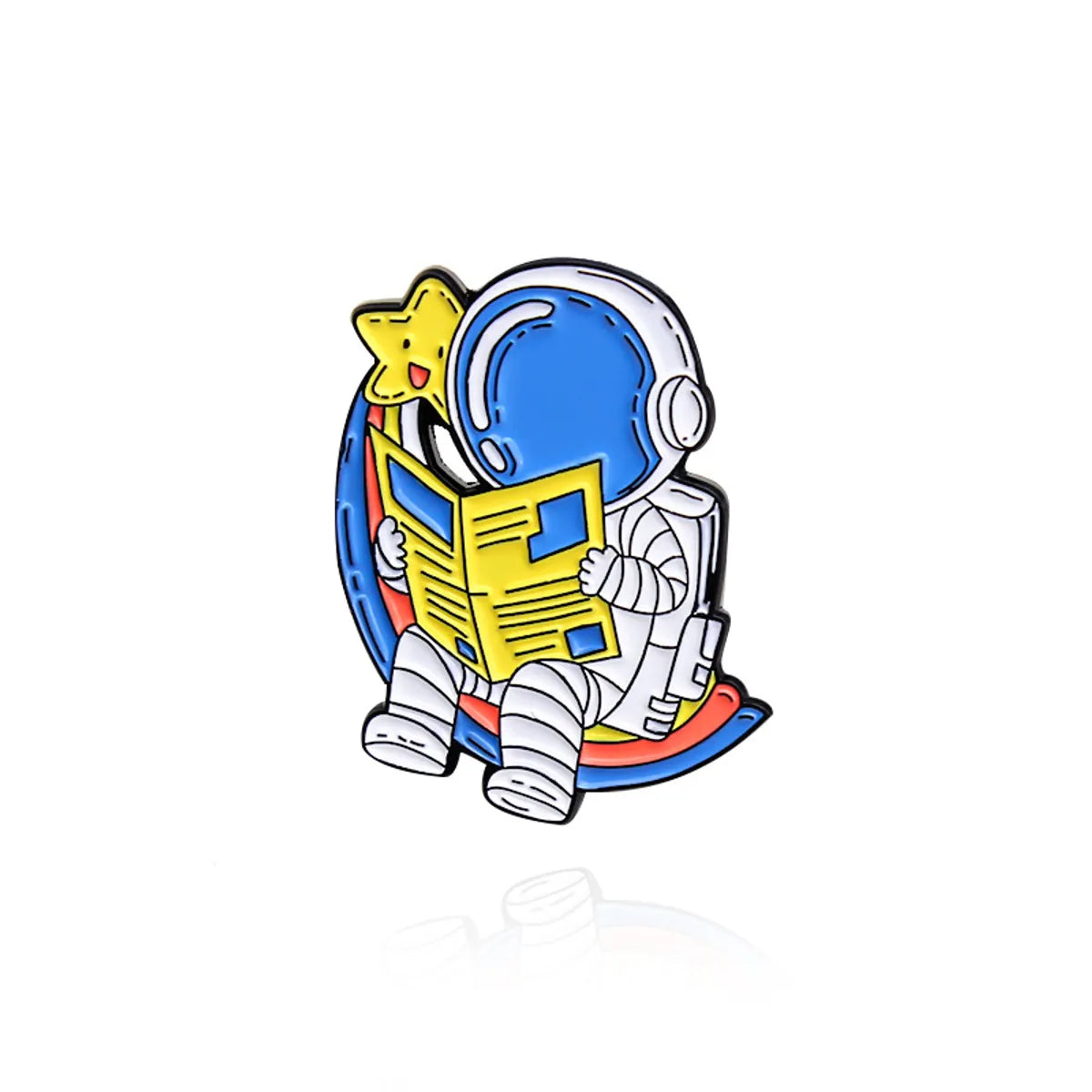 Cartoon Style Clouds Animal Astronaut Alloy Unisex Brooches