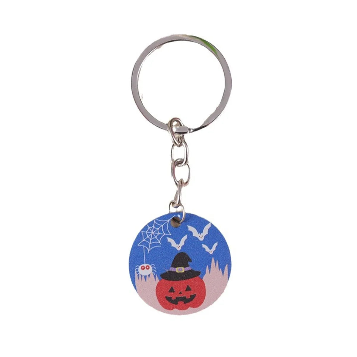 Cartoon Style Color Block 304 Stainless Steel Printing Halloween Keychain