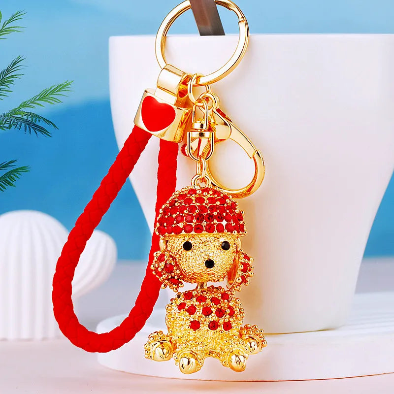 Cartoon Style Color Block Alloy Inlay Rhinestones Women'S Keychain