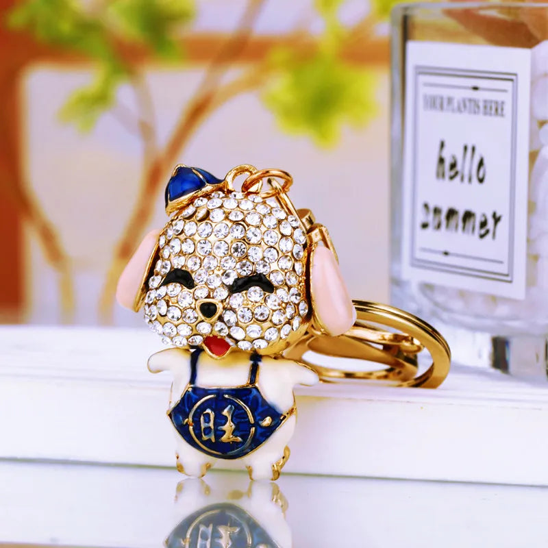 Cartoon Style Color Block Alloy Inlay Rhinestones Women'S Keychain